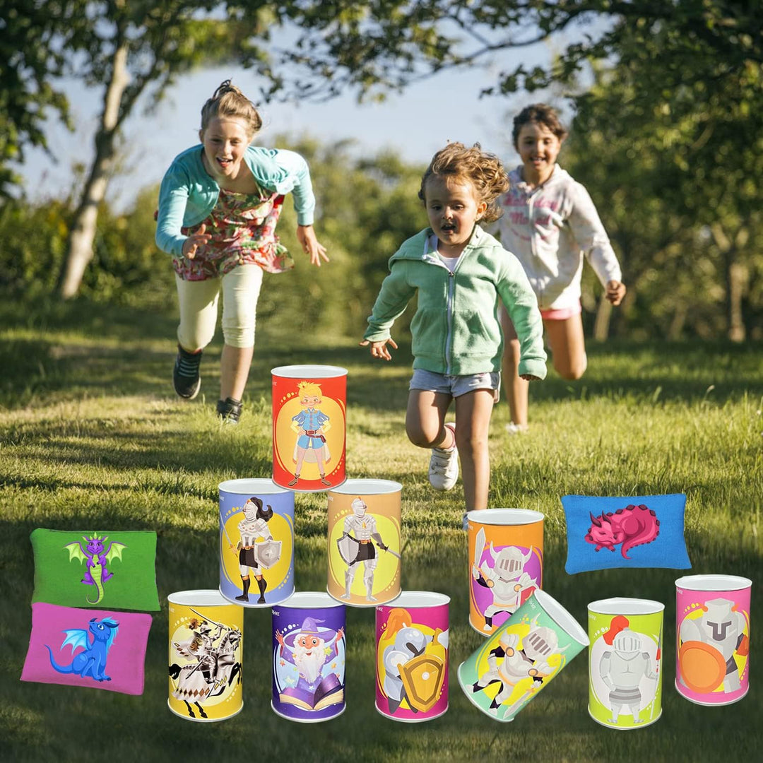 Ulifeme Kinder Dosenwerfen, Dosen Werfen Spiel für Kindergeburtsta & Parties, Dosenwurfspiel mit 10p