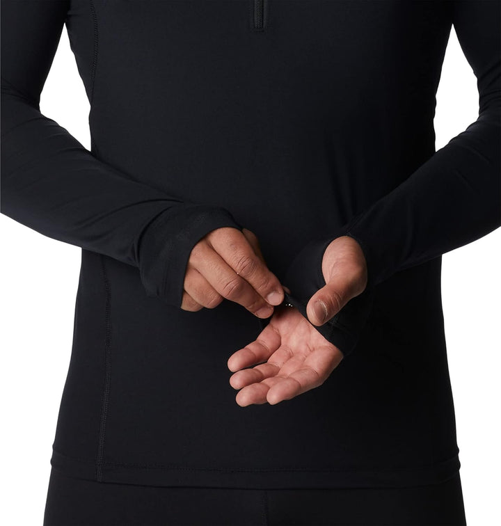 Columbia Midweight Stretch Long Sleeve Half Zip Thermounterwäsche Unterhemd für Herren Schwarz S Fal