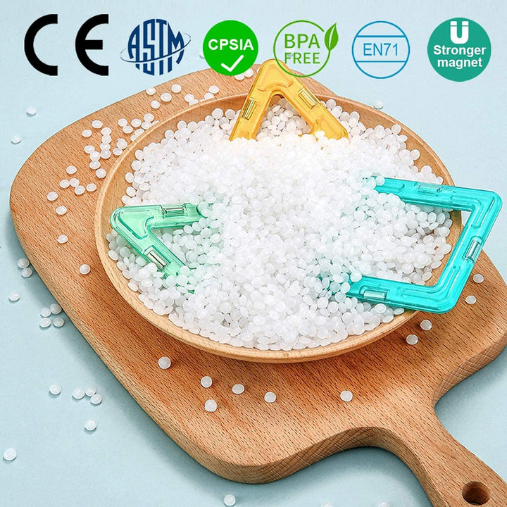 CONDIS Magnetische Bausteine 114 Teile, Magnetspielzeug Magnetbausteine Magnet Spielzeug Magnetspiel