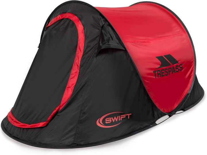 Trespass Swift Pop-Up-Zelt für 2 Personen F/S Red/Black, F/S Red/Black