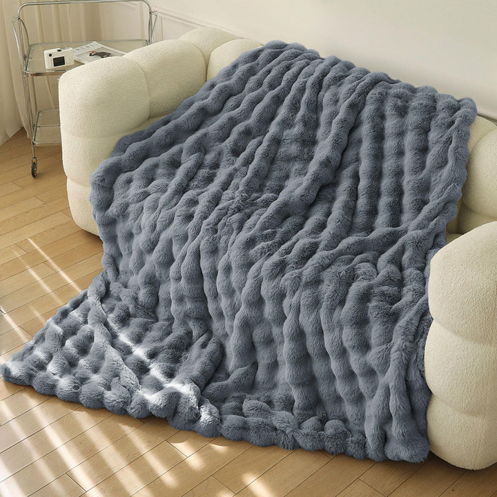 Kuscheldecke 160x200 cm, Graphitgrau Dick Kuscheldecke Flauschig W160 x L200CM Graphitgrau, W160 x L