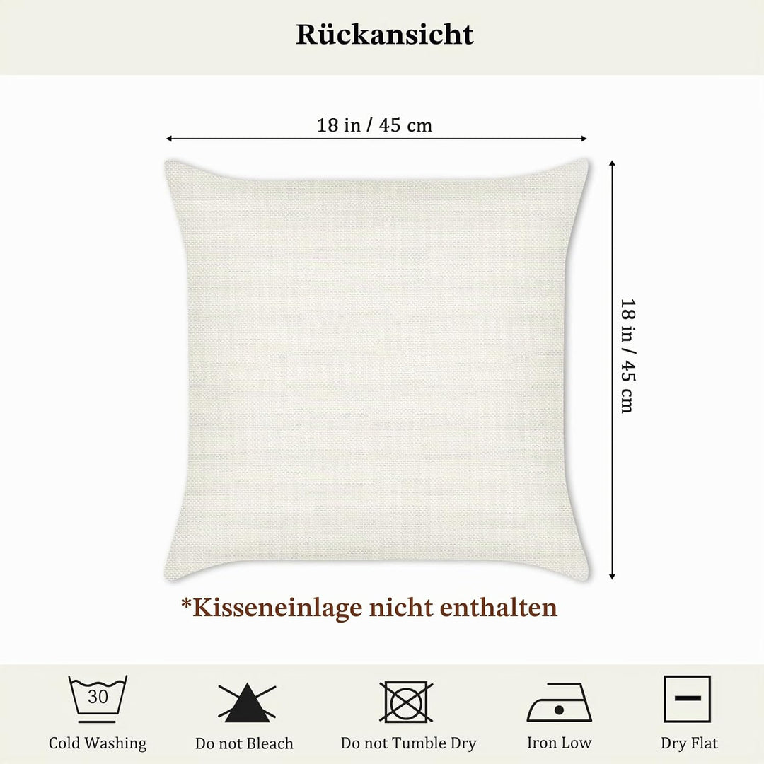 Bonhause 4er Set Kissenbezüge Tropische Blätter 45 x 45 cm Grün Pflanze Polyester Leinen Dekorative
