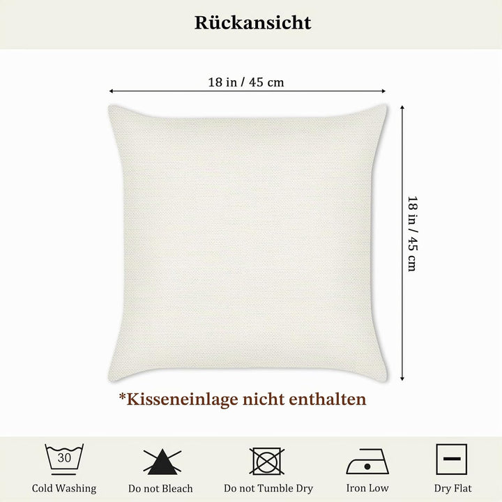 Bonhause 4er Set Kissenbezüge Tropische Blätter 45 x 45 cm Grün Pflanze Polyester Leinen Dekorative