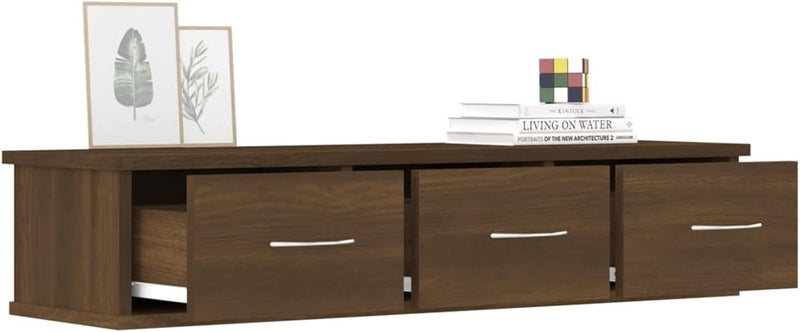 Gecheer Wand Schubladenregal mit Schubladen Wandregal Wandschrank Hängeschrank Wandgarderobe Hängere