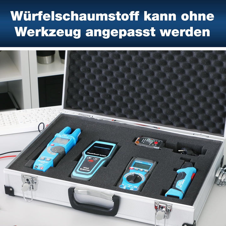 PeakTech 7270, Flightcase mit gepolstertem Schaumstoff, abschliessbarer Aufbewahrungskoffer, tragbar