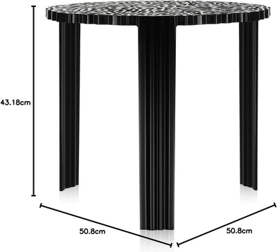 Kartell 08502NE T-Table Möbel, schwarz, 50 x 50 x 44 cm H. 44 cm Nero, H. 44 cm Nero