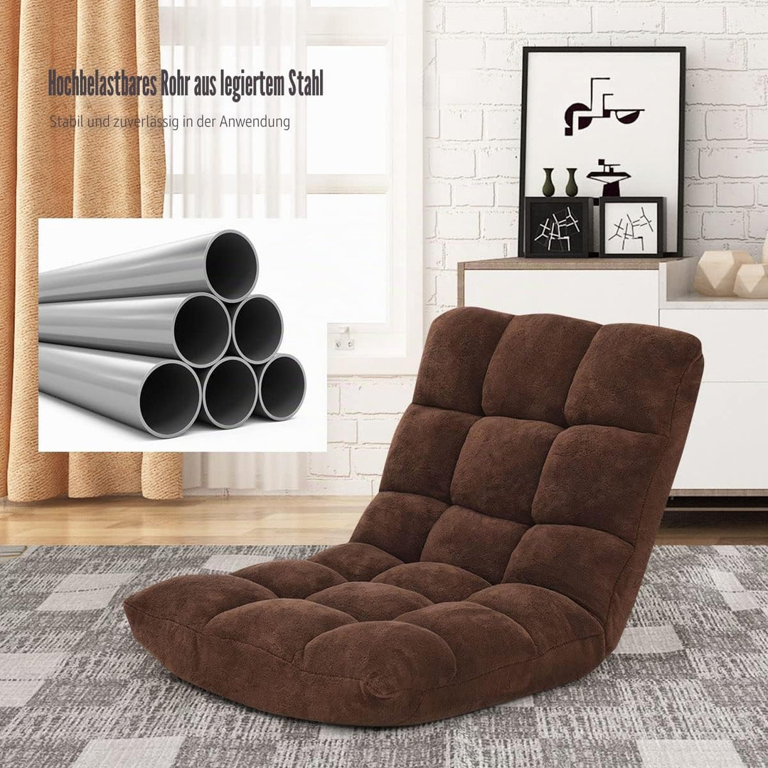 LIFEZEAL Bodenstuhl gepolstert, Bodensessel Bodensofa mit Verstellbarer Rückenlehne, Meditationsstuh