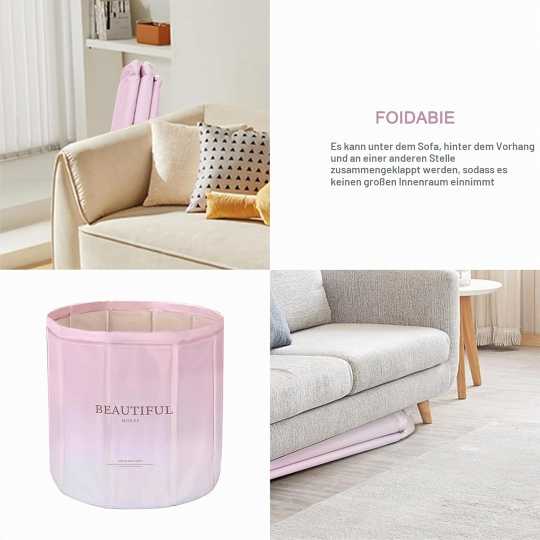Sinbide Faltbare Badewanne, Tragbare Badewanne, 70x60CM Klappbare Badewanne, keine Installation, für