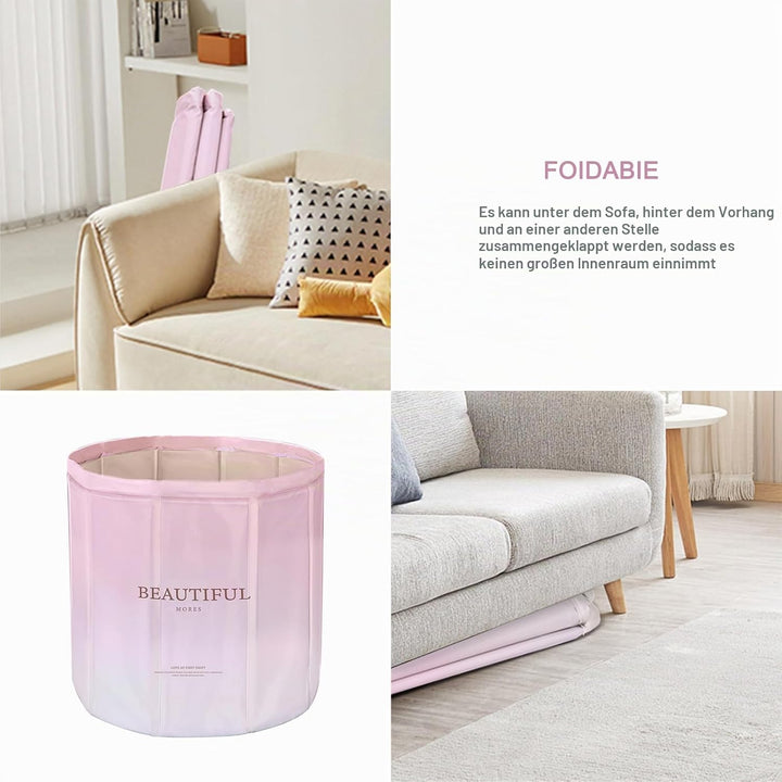 Sinbide Faltbare Badewanne, Tragbare Badewanne, 70x60CM Klappbare Badewanne, keine Installation, für