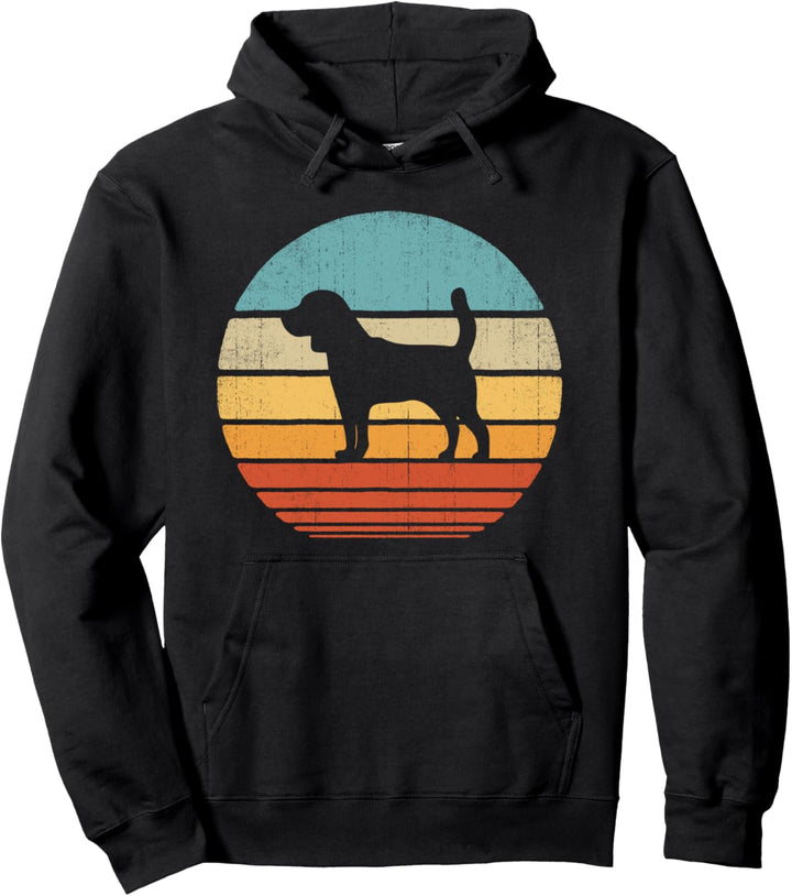 Beagle Retro Vintage Style 60s 70s Men Women Gifts Dog Lover Pullover Hoodie