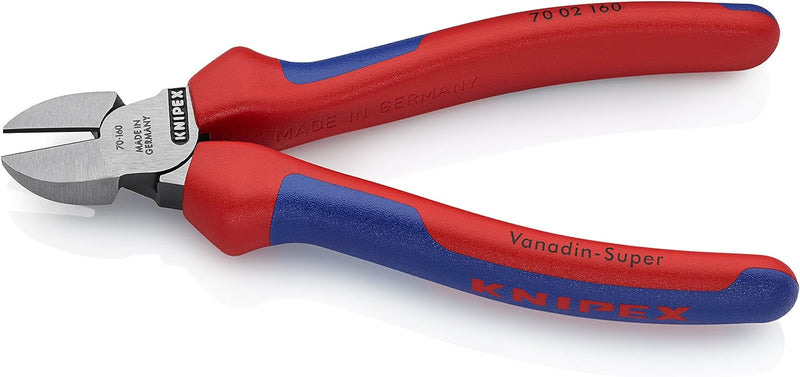 KNIPEX 70 02 160 Seitenschneider, präzises Schneiden bis Ø 4,0 mm, mit Mehrkomponenten-Griffhüllen,