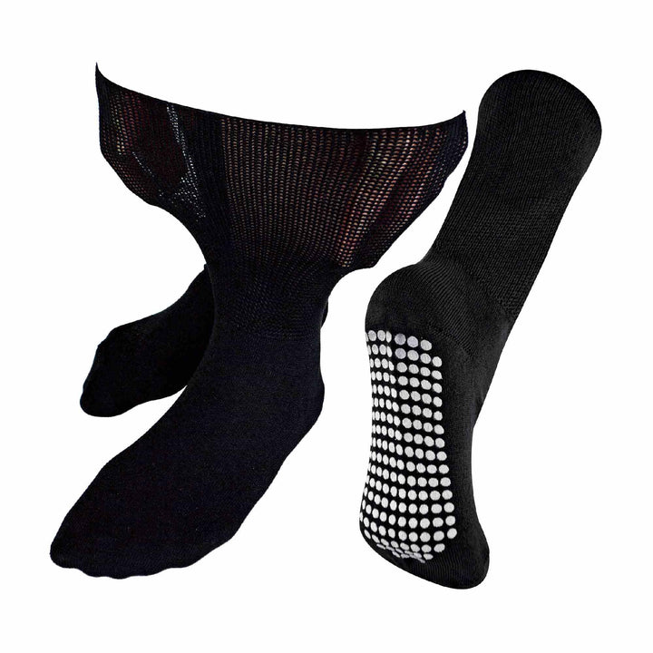 Ohne Gummi Ödeme Socken mit Antirutsch Noppen | Herren & Damen | Dr. Socks | Extra Weite Antirutsch