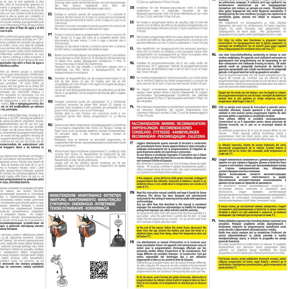 Claber Aquauno Logica Plus, Automatischer EIN-Wege-Bewässerungscomputer