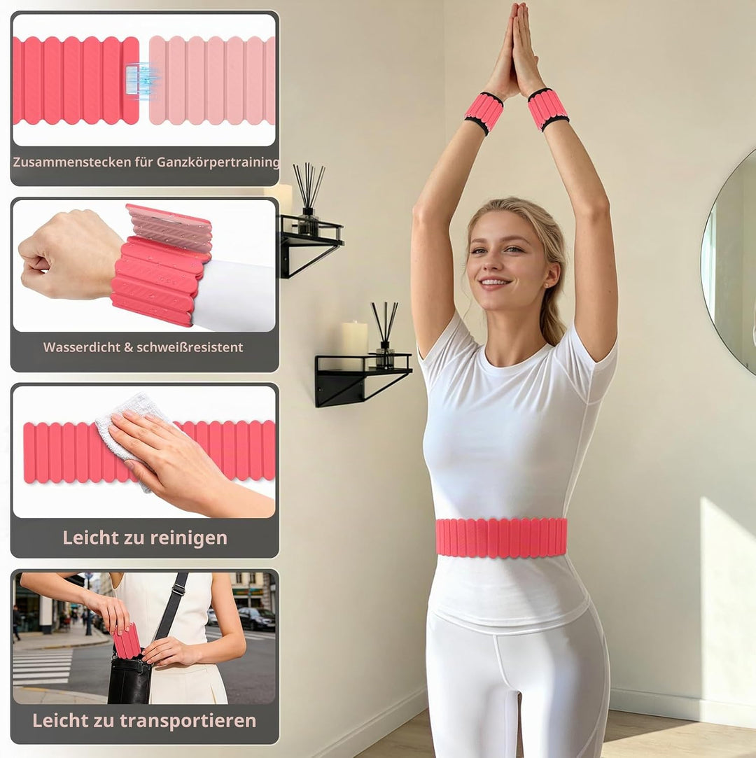 Abahub Magnetische Gewichte Hand Fuss Wrist Ankle Weights Handgelenk Gewichte für Beine und Arme Set