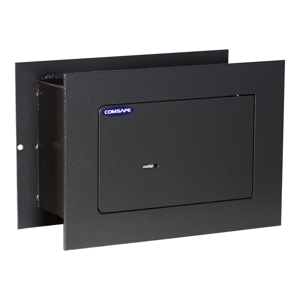 Rottner 3080 Wandtresor Dolomit 1 Schwarz, Doppelbartschloss, Feuerfalz,Schlüssel,Mauertresor,Wandsa