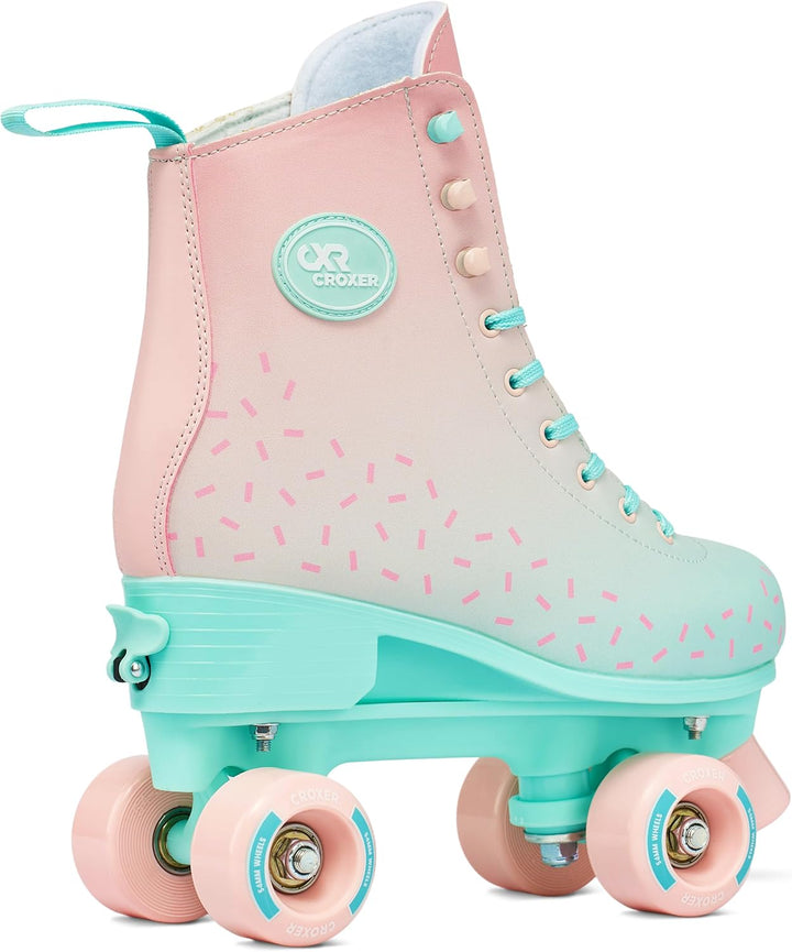Croxer Verstellbare Rollschuhe Roller Skates Evita, Amara (LED Räder), Sprinkly - Kugellager Carbon