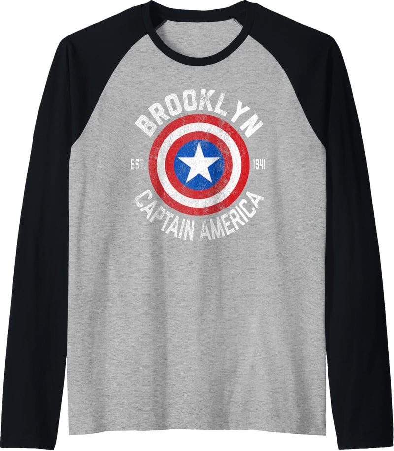 Marvel Comics Retro Classic Captain America Brooklyn Schild Raglan