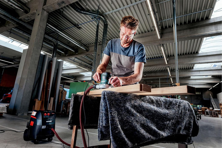metabo Exzenterschleifer SXE 450 TurboTec - Mit patentierter Duo-Schwingkreisverstellung, Vario (V)-