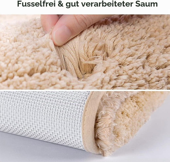 VANZAVANZU Badematte rutschfest Badteppich Extra Lange Verdickt Badezimmerteppich Weich Badeteppich
