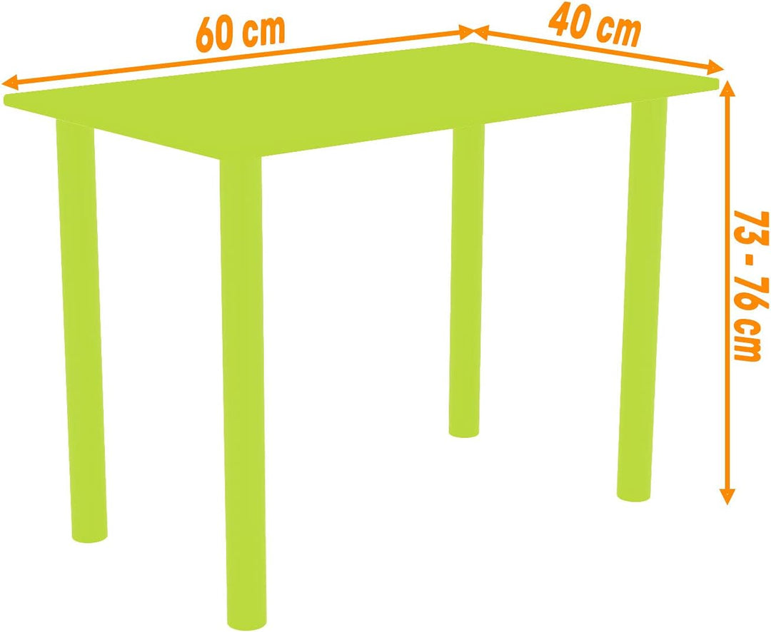 AKKE 60x40 | Esszimmertisch - Esstisch - Tisch mit weissen Beinen - Küchentisch - Bürotisch | Carava