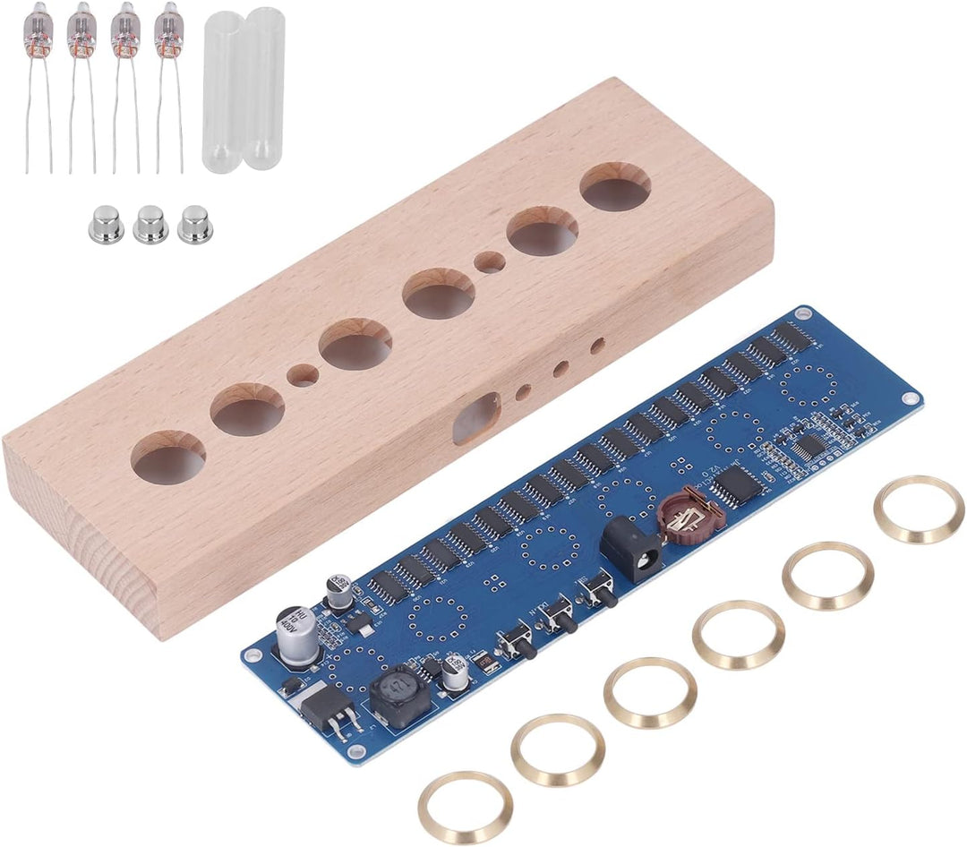 Nixie-Röhrenuhr-Bausatz – Mehrfarbiges 2/24-Stunden-IN14-Röhrenuhr-Montageset, Komplette Nixie-Röhre
