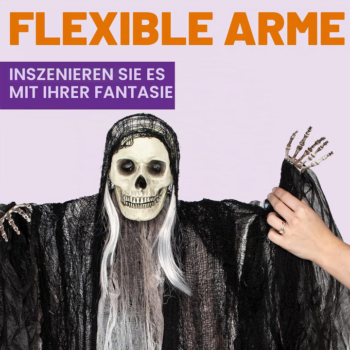 JOYIN 3 Stück Halloween Sensenmann Dekoration zum Aufhängen, Halloween Sensenmann Hängegeister für S