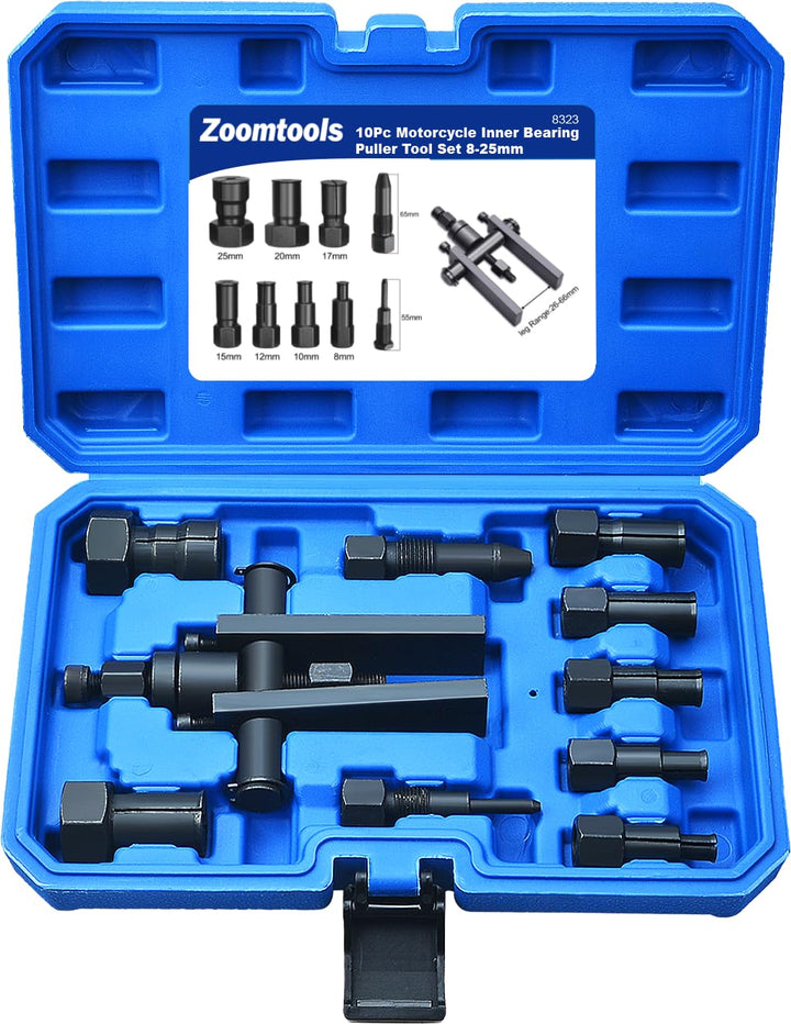 Motorrad-Innenlager-Abzieher-Werkzeug-Set, Motorrad-Innenlager-Entfernungswerkzeug-Set, 8–25 mm, 10-