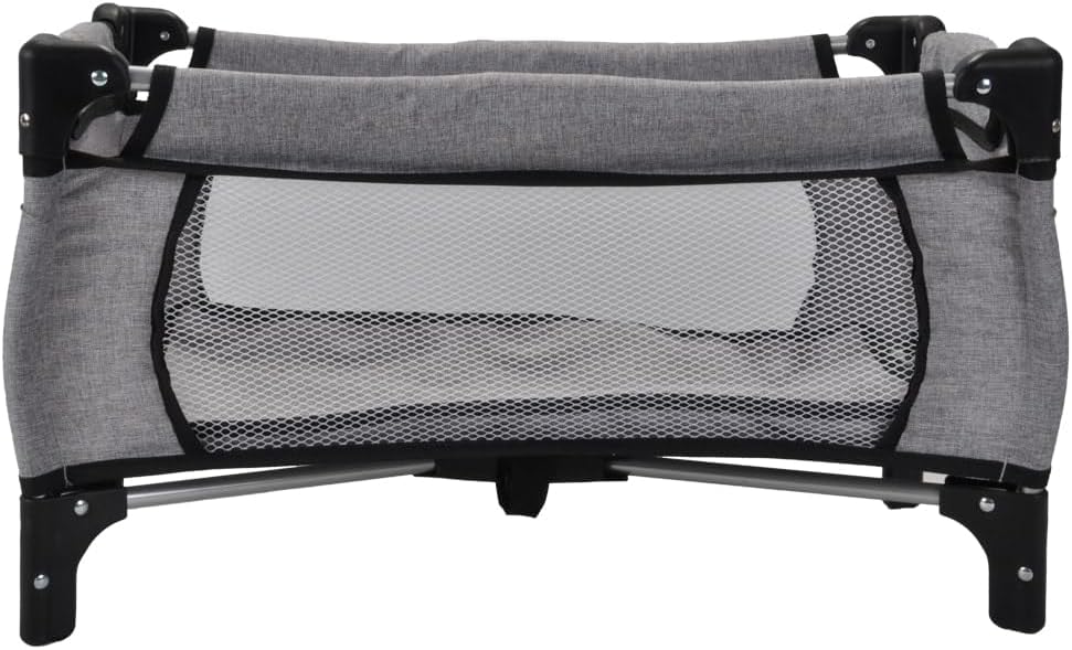 Bandits & Angels Puppenbett und Wippe Grey Angel – Grau Puppenmöbel – Stuhl mit Sicherheitsgurten un