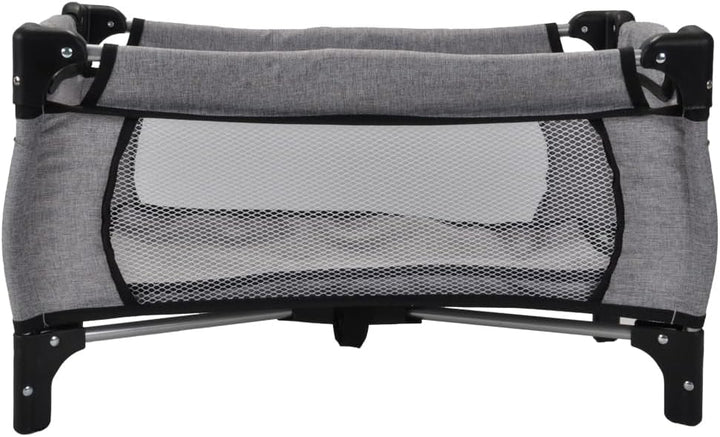 Bandits & Angels Puppenbett und Wippe Grey Angel – Grau Puppenmöbel – Stuhl mit Sicherheitsgurten un