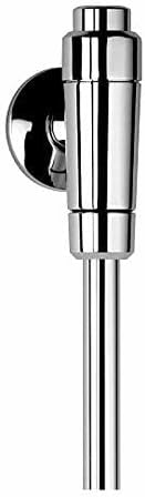 VBChome Set Urinal + Spülventil Zulauf von Oben Weiss Modern Hochwertig Keramik Pinkelbecken Pissoir