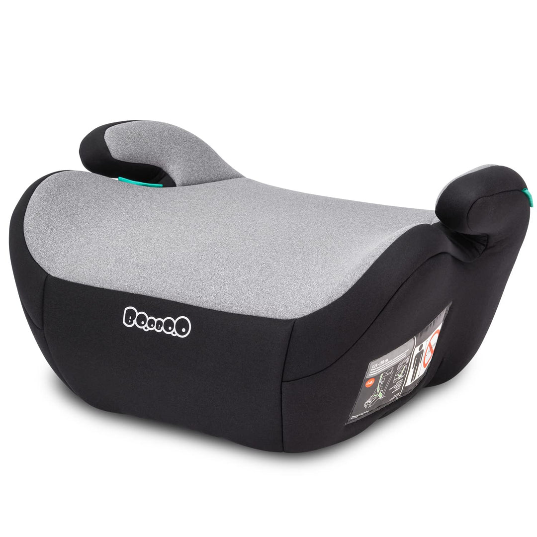 Booboo Safety Madrid Sitzerhöhung auto kinder ohne Isofix 125 bis 150 cm, i-Size - Black Grey