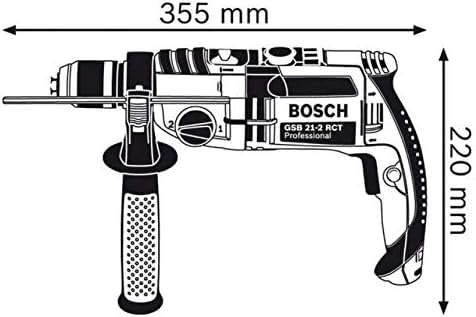 Bosch Professional Schlagbohrmaschine GSB 21-2 RCT (Bohr-Ø in Beton: 13-22 mm, 1300 Watt, inkl. Schn