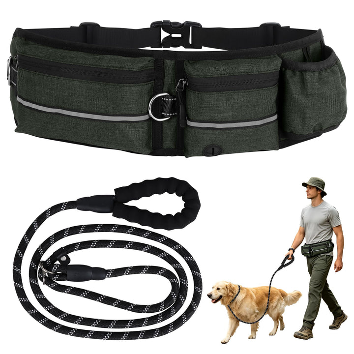 Leckerlitasche für Hunde mit Leine, Gassi Tasche Hund, Polyester