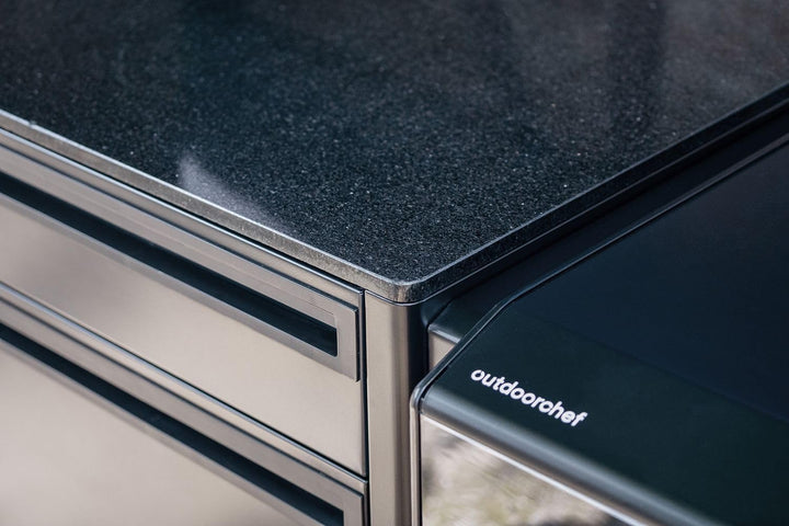 OUTDOORCHEF Arbeitsplatte Heat Eckmodul Granit