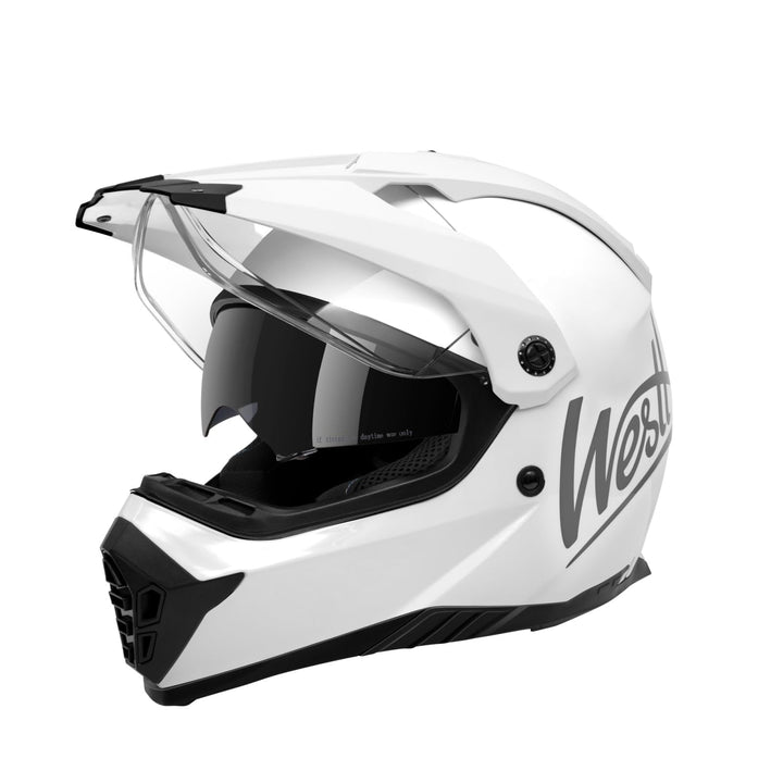 Westt Motocross Fullface MTB Helm Motorradhelm Herren Damen mit Doppelvisier Integralhelm Cross Moto
