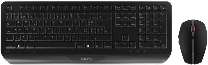 CHERRY GENTIX DESKTOP, Kabelloses Tastatur-Maus-Set, Schweizer Layout (QWERTZ), 2,4 GHz Funk, Integr