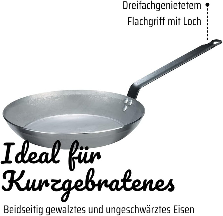 GSW 860512 GastroTraditionell Lyoner Eisen Pfanne - 28cm 28 cm, 28 cm