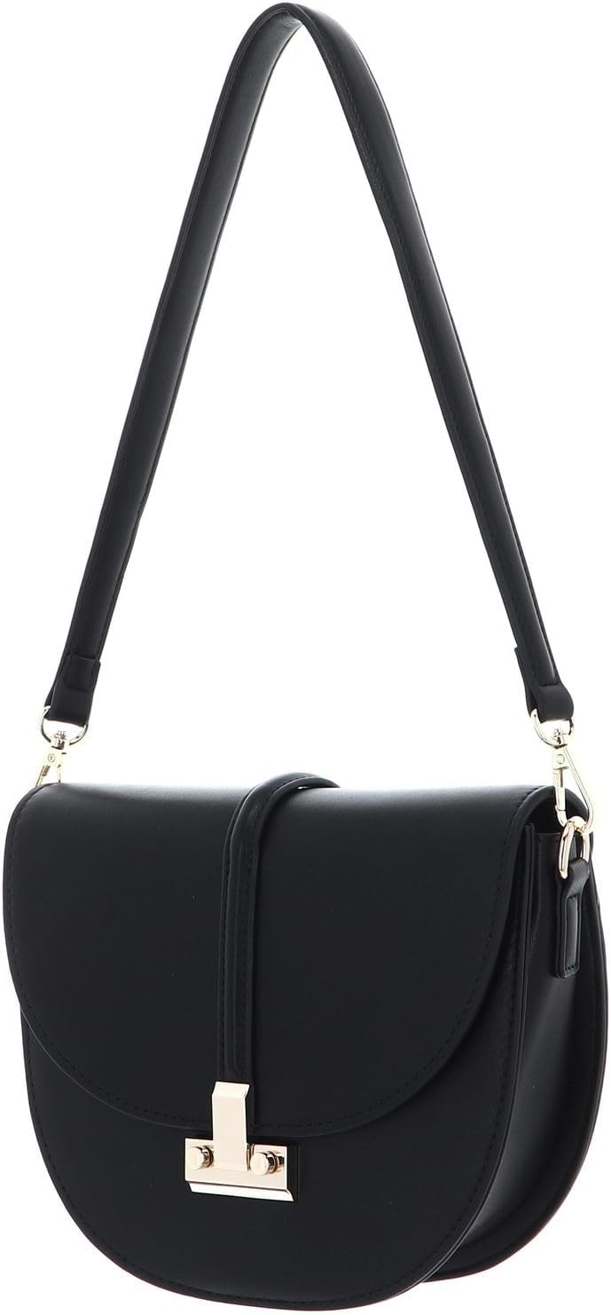 Seidenfelt Giora Big Saddle - Umhängetasche 22.5 cm Black/Gold, Black/Gold