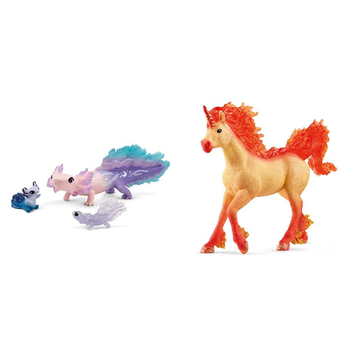 SCHLEICH 42628 Axolotl Discovery Set, für Kinder ab 5-12 Jahren, BAYALA - Spielset & 70756 Elementa
