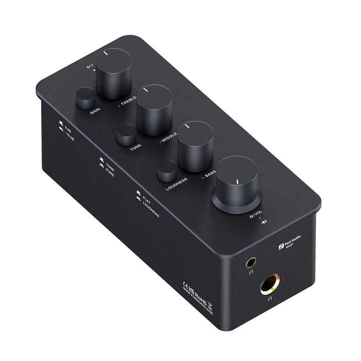 Fosi Audio SK01 Hi-Fi Kopfhörer-Verstärker, Equalizer Vorverstärker mit Bass Mittel Höhen Klangregle