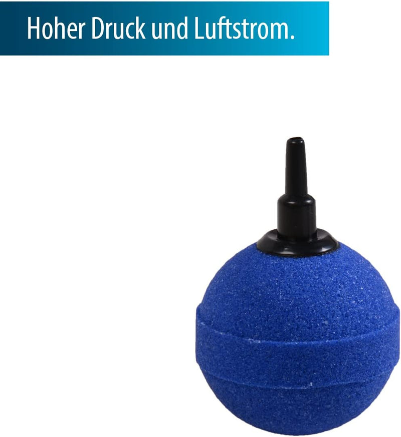 AquaForte Hi-Flow V-10 Luftpumpenset, Komplettset mit Luftverteilern, 25 m Schlauch 4 x 6 mm und 4 L