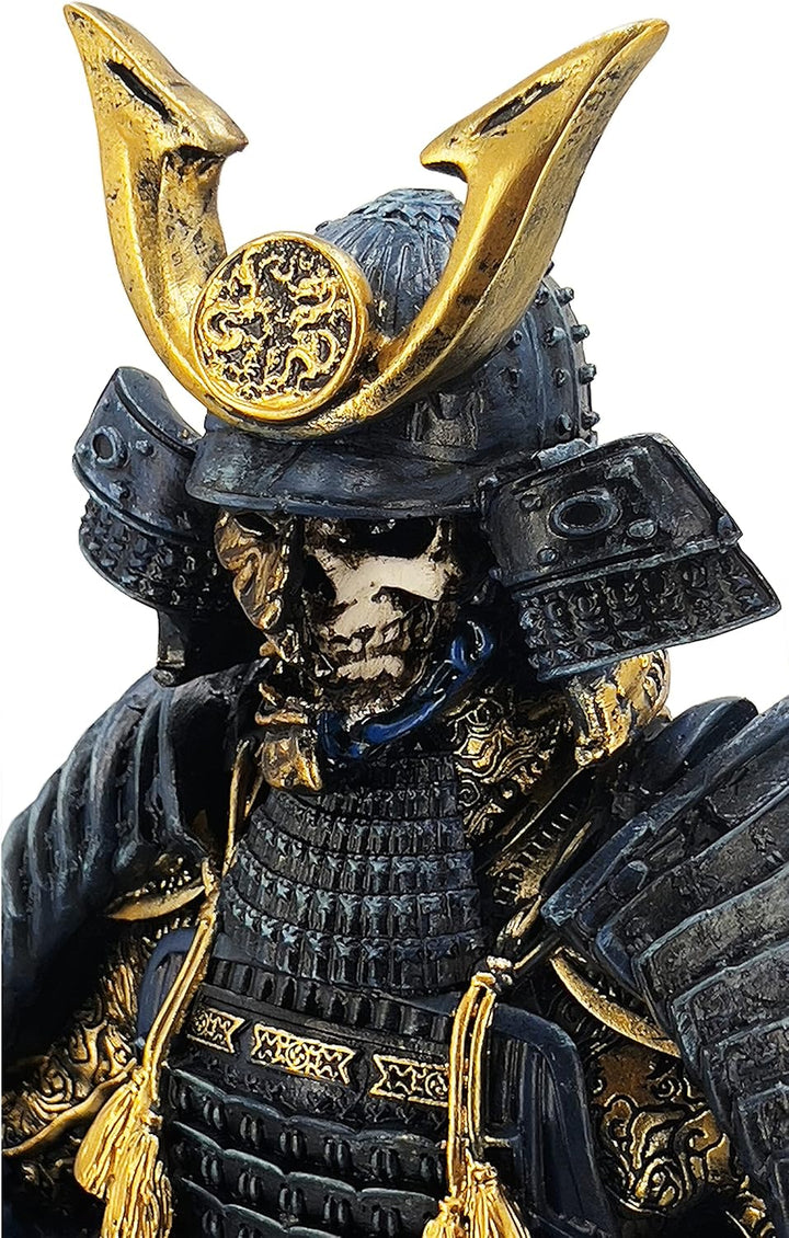 MAUNDEN Mittelalterlicher antiker Samurai Untoter Krieger Harz Statue Ornament Figur Handwerk für Zu