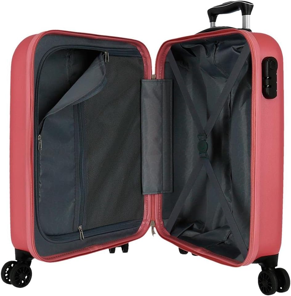 Roll Road Camboya Kabinentrolley, Rosa, 40 x 55 x 20 cm, Hartplastik, seitlich, 37 l, 2,78 kg, 4 Räd