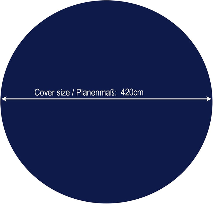 QUICK STAR Poolabdeckung Rund für 320-366 cm Pools | Planenmass Ø 420 cm | Blau | Sommer & Winter Po