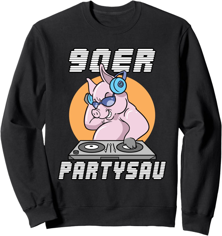 90er Jahre Partysau Mottoparty Outfit Retro Sweatshirt