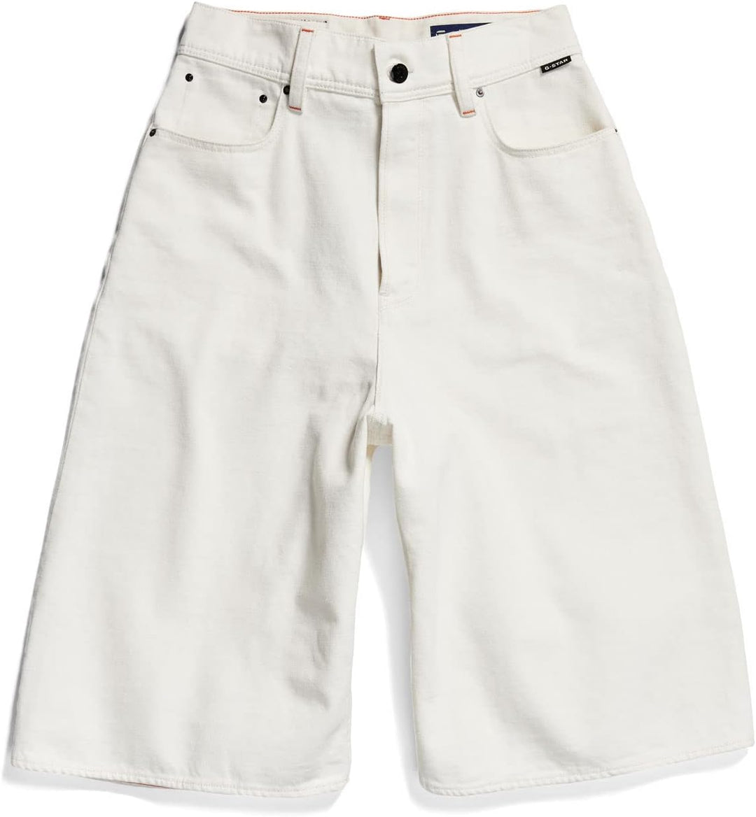 G-STAR RAW Damen Patti Denim Shorts, Weiss (Ecru D22989-d298-159)