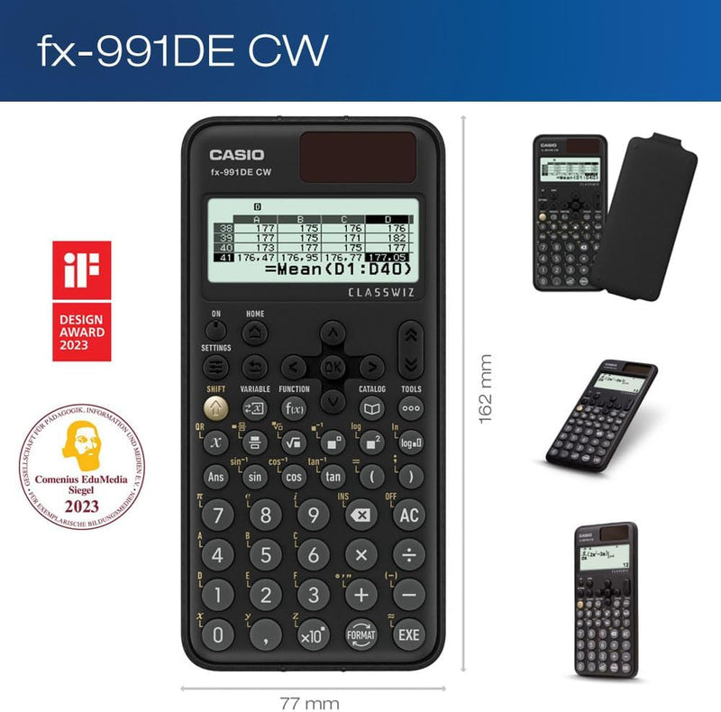 Casio FX-991DE CW ClassWiz technisch wissenschaftlicher Rechner, deutsche Menüführung FX-991DE CW Oh