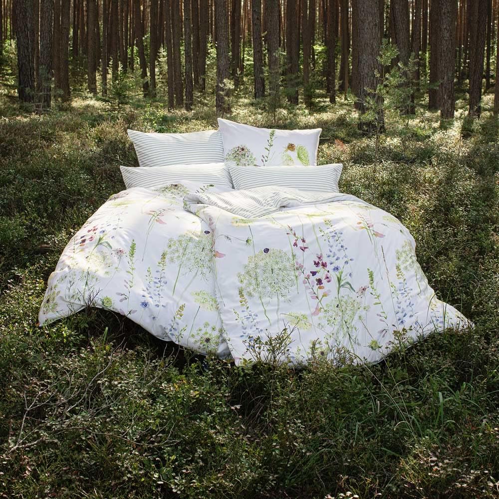ESTELLA Bettwäsche Meadow | grün 155x200 + 80x80 Grün, 155x200 + 80x80 Grün