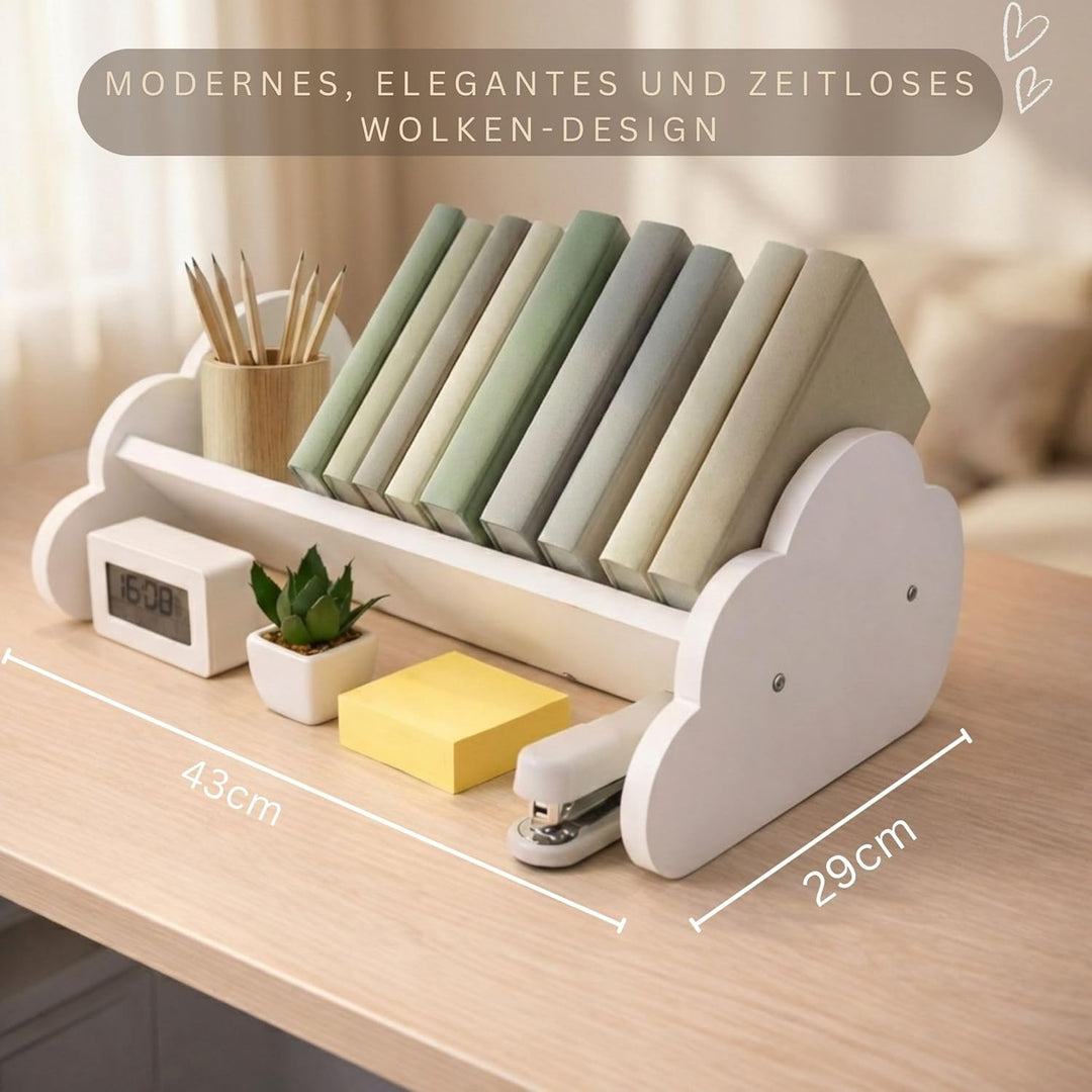 Bücherregal Holz Natur | einfache Montage u. Umweltfreundlich | Buch Organizer ideal als Kinder büch