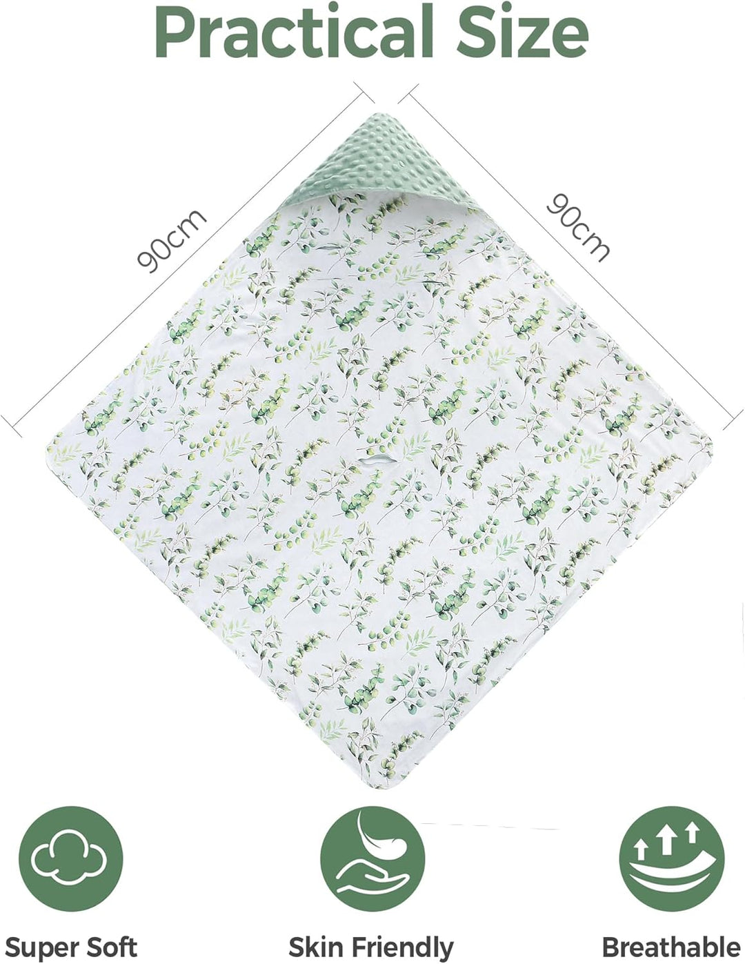 Miracle Baby Einschlagdecke Babyschale Sommer Baumwolle Reversible Decke Universal Kuscheldecke 90x9
